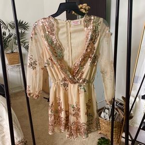 Holiday Gold Romper From Showpo